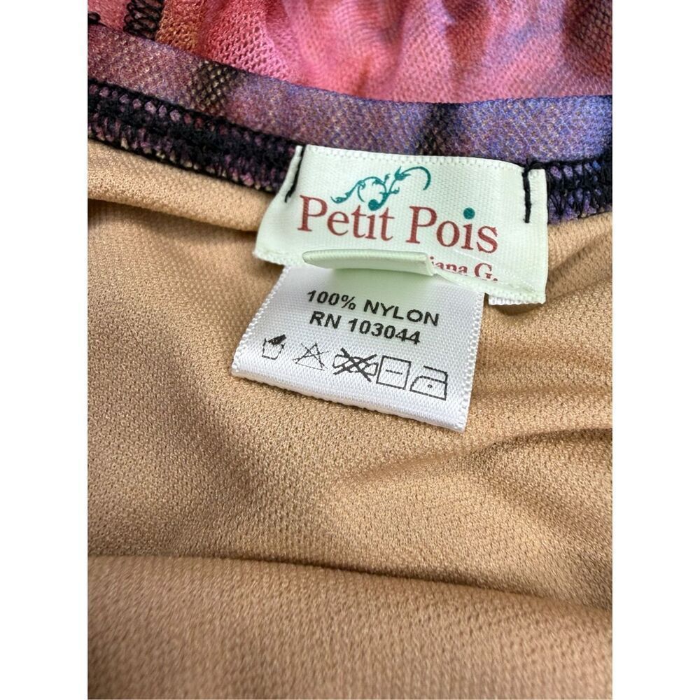 Petit Pois by Viviana G Women’s Small Midi Skirt Tie-Dye Lined Stretch Nylon - Picture 7 of 7